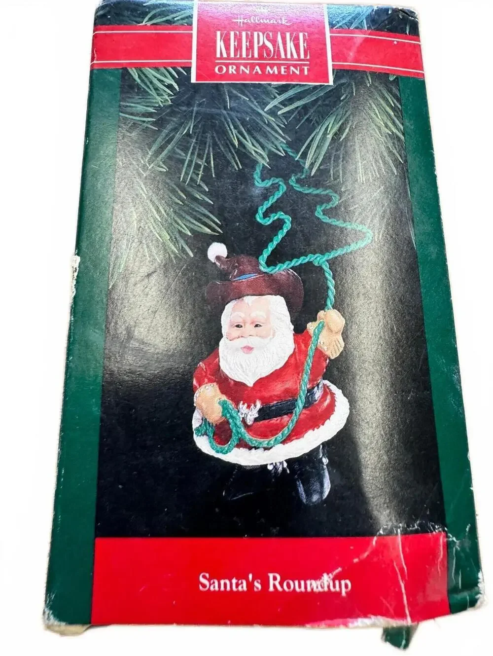 Hallmark Keepsake Ornament Santa's Roundup 1992 QX5084U Boxed